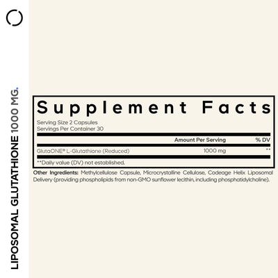 Liposomal Glutathione 1000 mg.