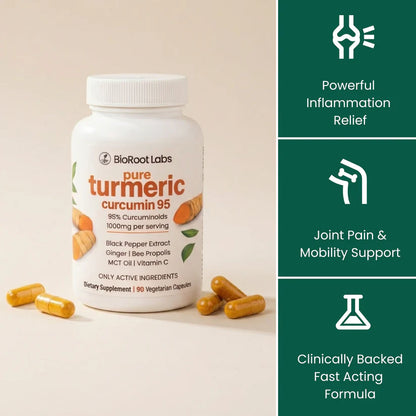 Move More Comfortably with Turmeric Curcumin (1,000mg)